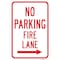 Signmission No Parking Fire Lane With Right Arrow, Heavy-Gauge Aluminum, 12" x 18", A-1218-25039 A-1218-25039 - alternate 1